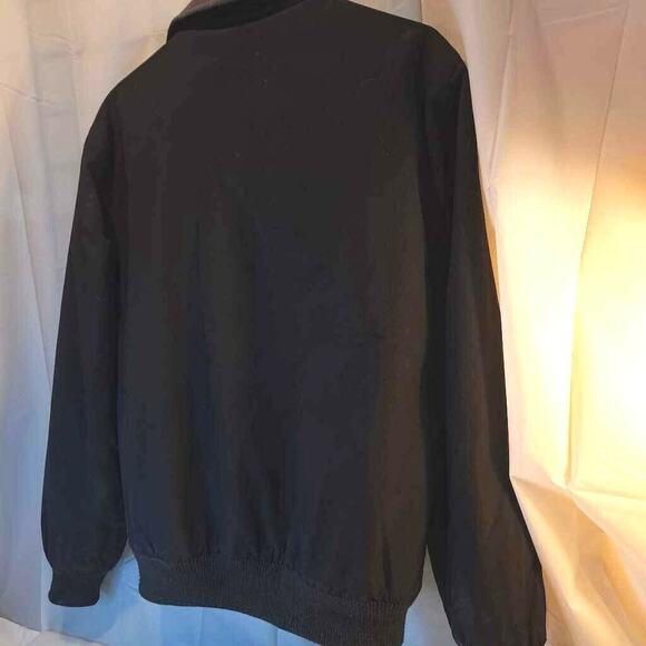 St. John's Bay Men's Jacket Coat Black Water Resistant Mock Neck Zipper Lined M - Picture 4 of 8